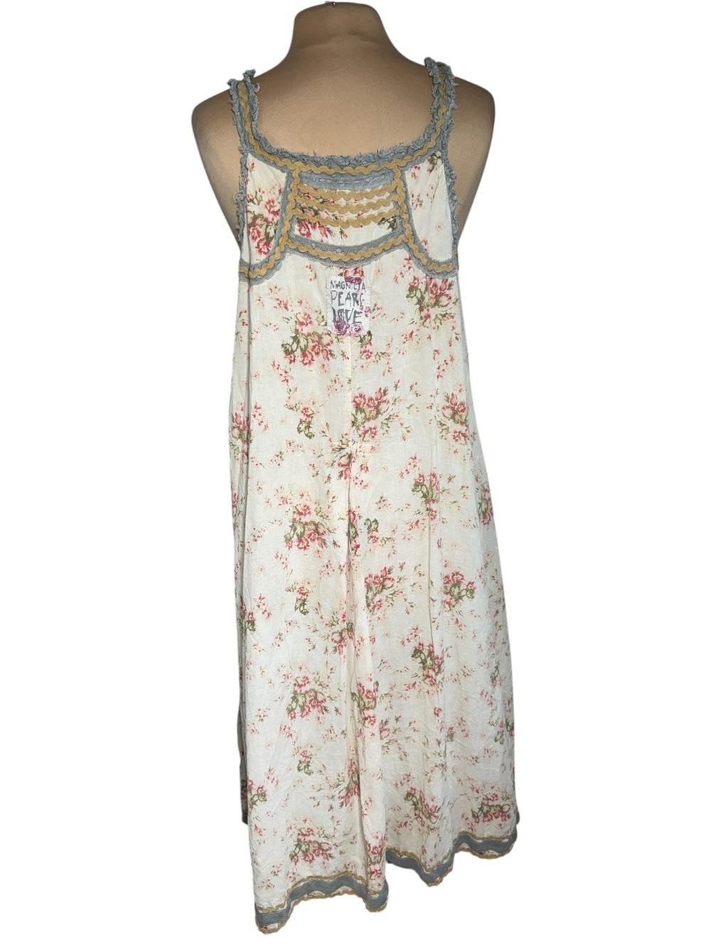 Magnolia Pearl FLORAL CLEMENTINE SLIP 143 in Postcards Kitten Appliqué Dress OS - Picture 5 of 12
